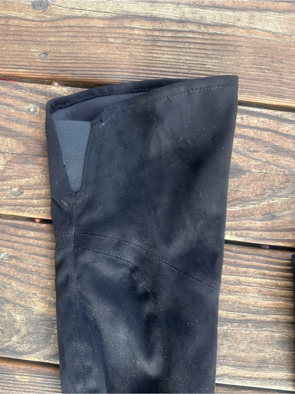 Marc Fisher Black Over-The-Knee Block Heel Boots